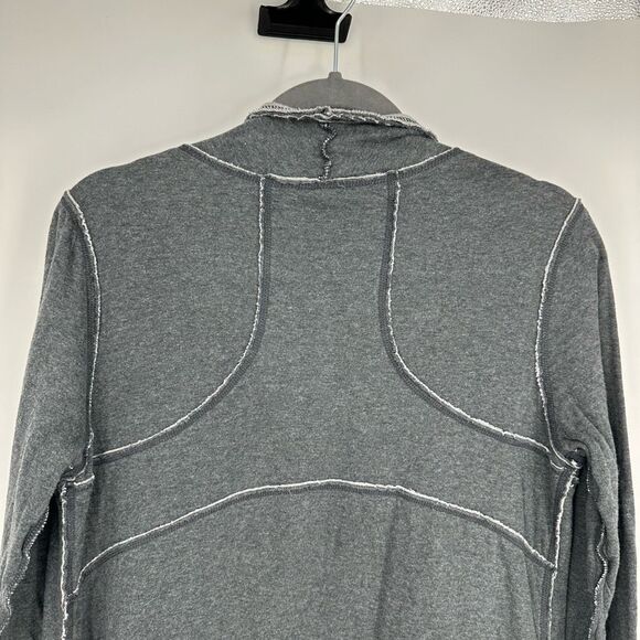 Neon Buddha Womens Long Sleeve Draped Cardigan Size S Cotton Grey Lagenlook Arts - Picture 9 of 12